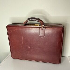 Vintage Hartmann‎ Leather Belting Hard-side Brown Attache Briefcase 18x13x4 Used